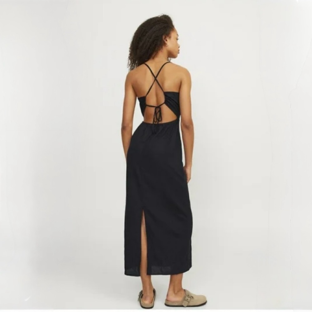 JJXX JXAGNES Maxi Linen Blend Dress Black XS